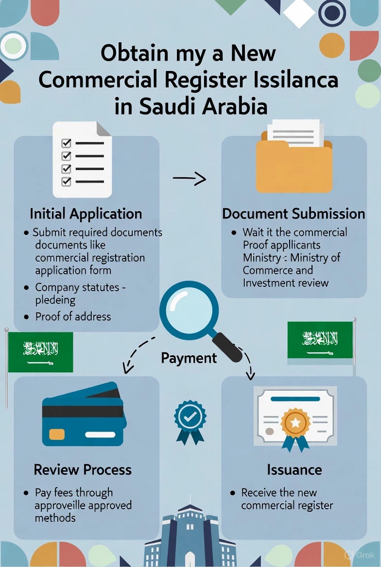إصدار سجل تجاري جديد لشركة في السعودية