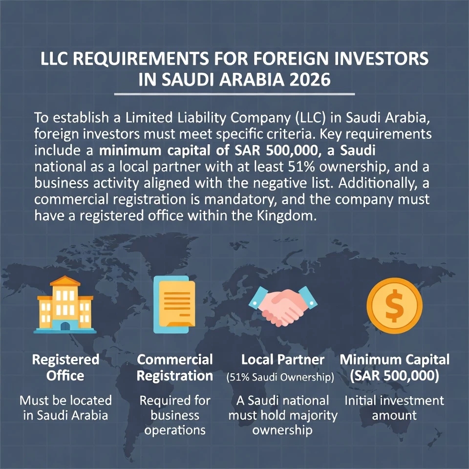 LLC Requirements for Foreign Investors in Saudi Arabia 2026