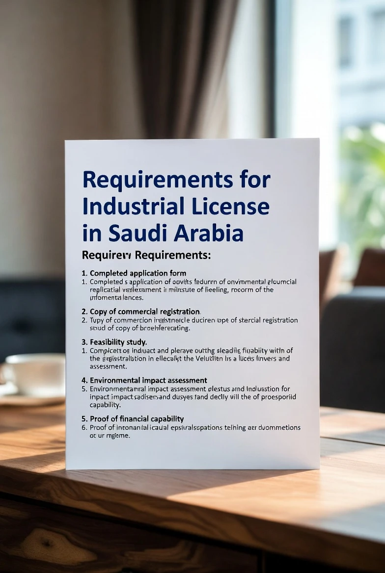 Requirements for Industrial License Saudi Arabia