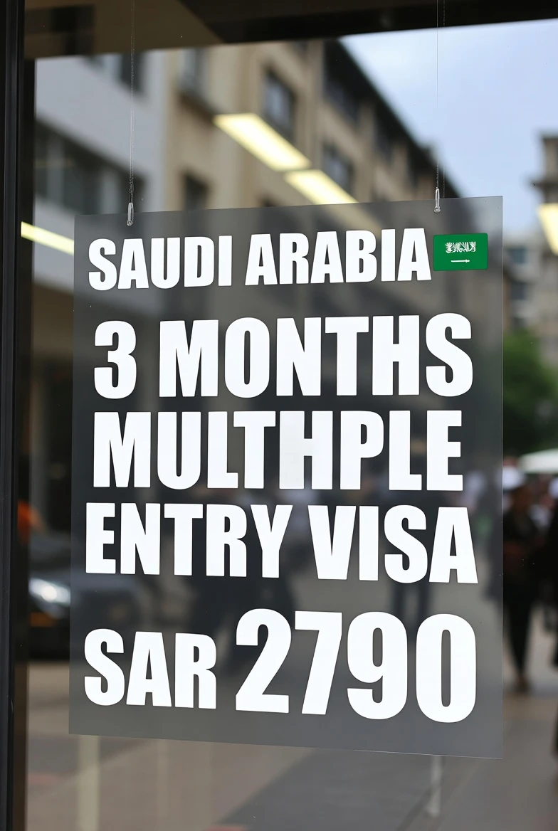 How much is the 3 month multiple entry visa for Saudi Arabia?