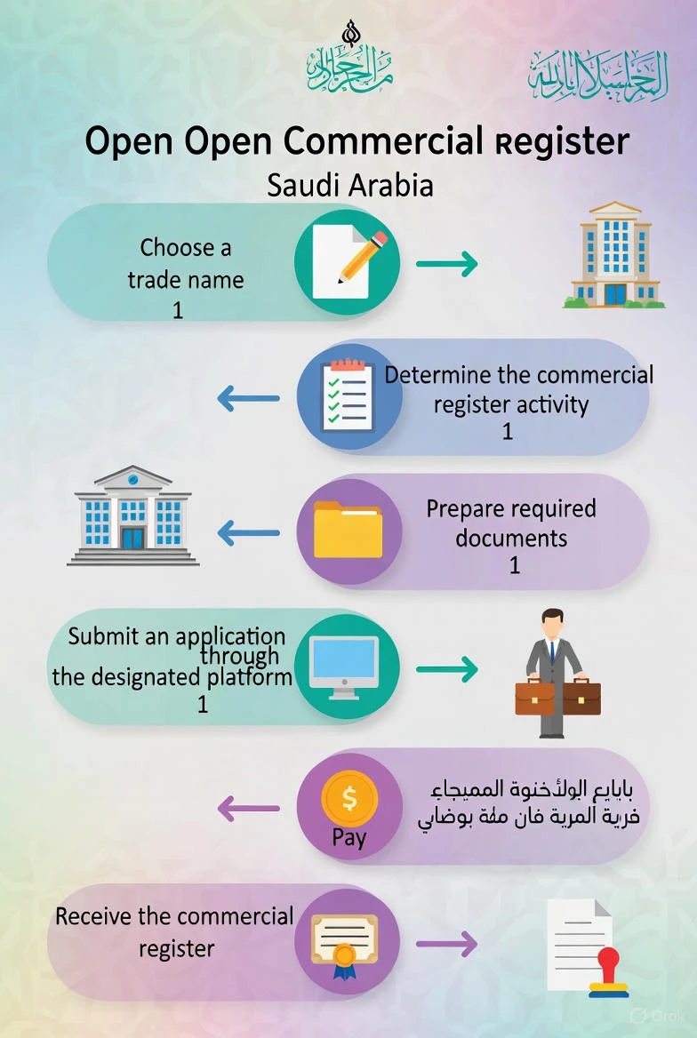 أهمية شروط فتح السجل التجاري في السعودية ضمن رؤية 2030